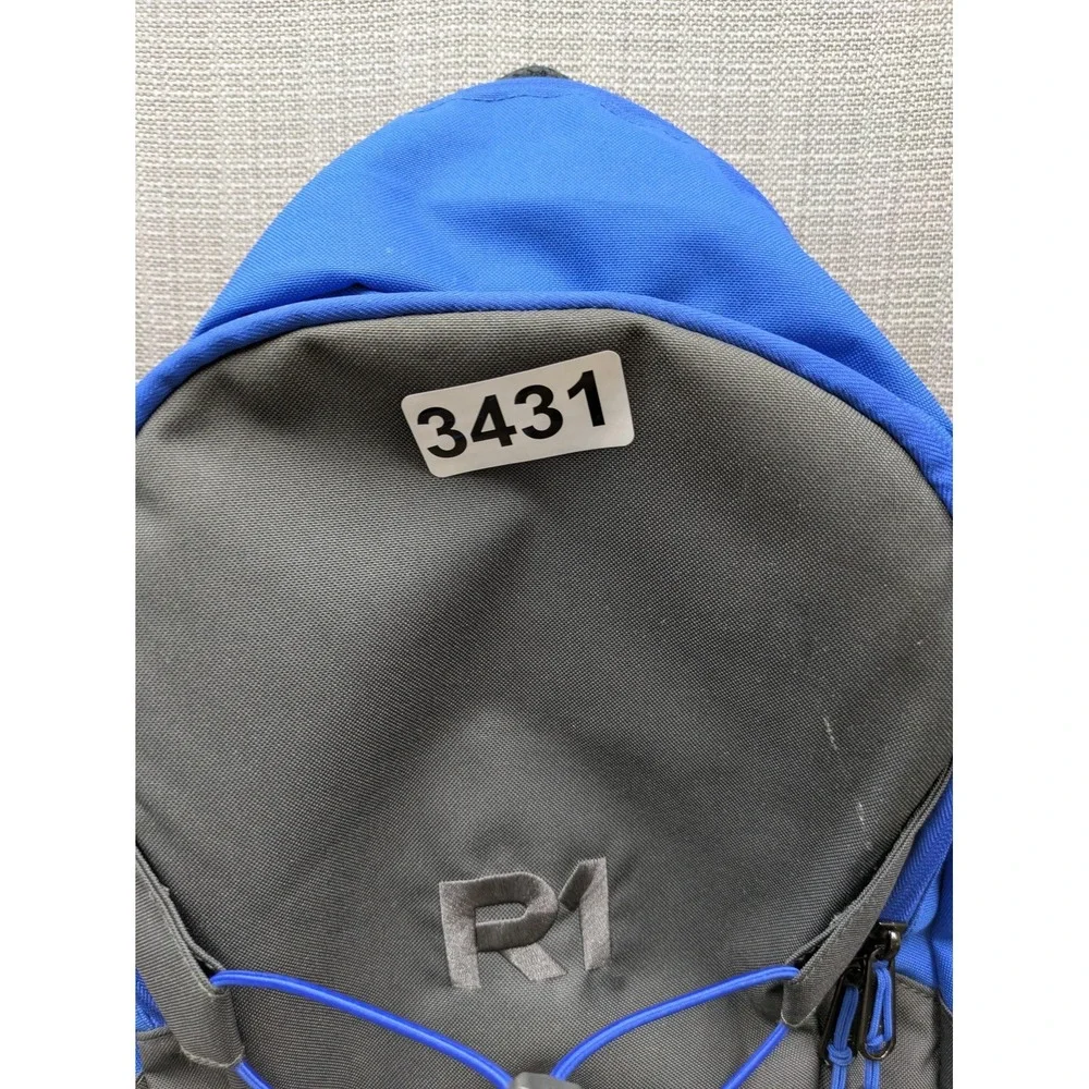The North Face Gray Blue Backpack Soft Case Adjustable Straps Men School Daypack